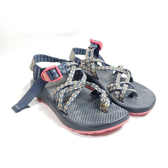 Chaco Women's Size 6 Sports Sandals ZX/2 Navy Blue Orange - Picture 1 of 9